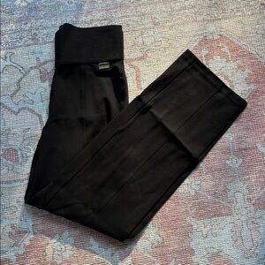 Calvin Klein Black High Rise Pant Wide Leg